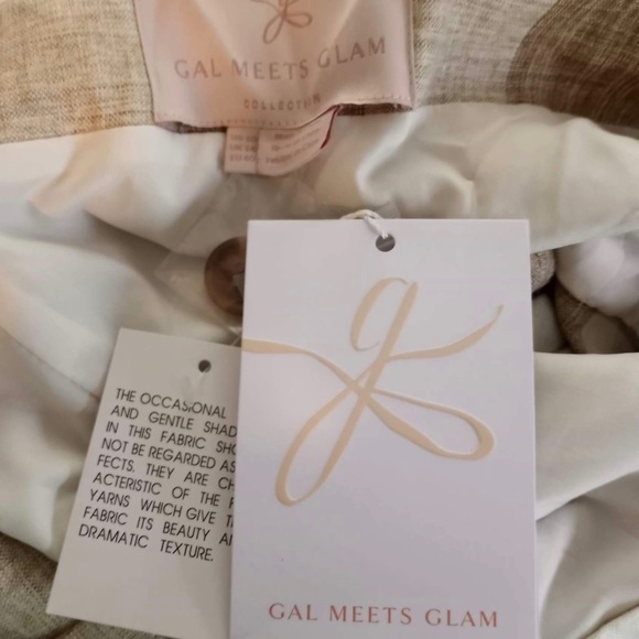 GAL MEETS GLAM BAILEY GINGHAM LINEN CROP JUMPSUIT - Picture 8 of 10